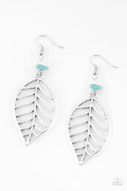 Paparazzi BOUGH Out Blue Turquoise Silver Earrings - Glitzygals5dollarbling Paparazzi Boutique 