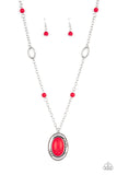 Mojave Meditation Red ~ Paparazzi Necklace - Glitzygals5dollarbling Paparazzi Boutique 