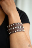 Paparazzi Now Taking The Stage - Brown Leather Band - White Rhinestones - Bracelet - Glitzygals5dollarbling Paparazzi Boutique 