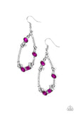 Paparazzi Quite The Collection - Pink - and White Rhinestones - Teardrop Earrings - Glitzygals5dollarbling Paparazzi Boutique 