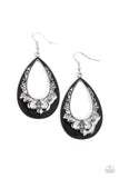 Paparazzi Compliments to the Chic Black Earrings - Glitzygals5dollarbling Paparazzi Boutique 