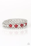 Paparazzi Always On The GLOW - Red Moonstone - Set of 3 Bracelets - Glitzygals5dollarbling Paparazzi Boutique 
