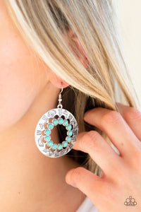 Organically Omega - blue - Paparazzi earrings - Glitzygals5dollarbling Paparazzi Boutique 