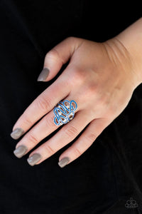 The Run Around - blue - Paparazzi ring - Glitzygals5dollarbling Paparazzi Boutique 