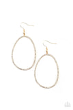 OVAL-ruled! - gold - Paparazzi earrings - Glitzygals5dollarbling Paparazzi Boutique 