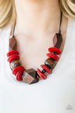 Paparazzi Pacific Paradise - Red - Necklace & Earrings - Glitzygals5dollarbling Paparazzi Boutique 