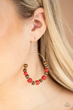 Forestry Fashion - red - Paparazzi earrings - Glitzygals5dollarbling Paparazzi Boutique 