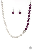 Paparazzi 5th Avenue A-Lister - Purple - White Pearls - Necklace and matching Earrings - Glitzygals5dollarbling Paparazzi Boutique 