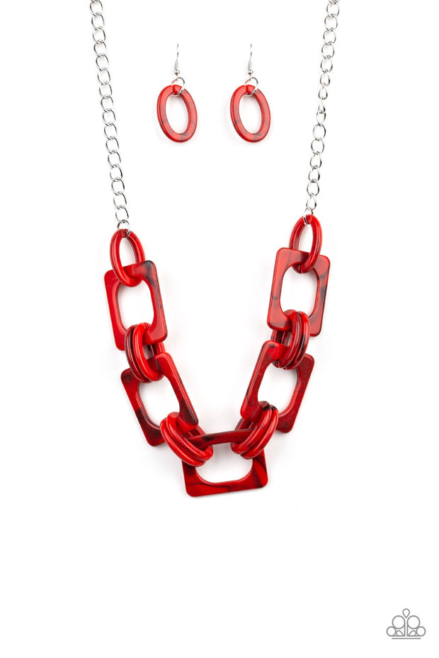 Paparazzi Sizzle Sizzle Red Necklace - Glitzygals5dollarbling Paparazzi Boutique 