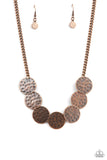 Flip a Coin Copper ~ Paparazzi Necklace - Glitzygals5dollarbling Paparazzi Boutique 