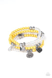 Paparazzi Colorfully Cupid Yellow Set Bracelets - Glitzygals5dollarbling Paparazzi Boutique 