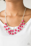 Paparazzi Really Rococo - Pink Beads - Silver Chain Necklace and matching Earrings - Glitzygals5dollarbling Paparazzi Boutique 