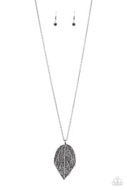 Paparazzi Natural Re-LEAF Black Gunmetal Necklace - Glitzygals5dollarbling Paparazzi Boutique 
