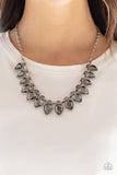 Paparazzi FEARLESS is More - Silver - Hematite Rhinestones - Necklace & Earrings - Life of the Party Exclusive March 2020 - Glitzygals5dollarbling Paparazzi Boutique 