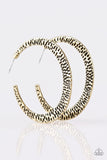 BEAST Friends Forever - Brass Hoop Earrings - Paparazzi - Glitzygals5dollarbling Paparazzi Boutique 