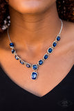 Paparazzi The Right To Remain Sparkly - Blue Gems - Silver Necklace and matching Earrings - Glitzygals5dollarbling Paparazzi Boutique 