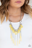 Paparazzi Roaring Riviera - Yellow Necklace - Glitzygals5dollarbling Paparazzi Boutique 