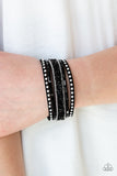 Paparazzi Rhinestone Rocker Black Urban Bracelet - Glitzygals5dollarbling Paparazzi Boutique 