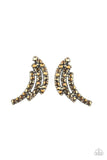 Paparazzi Wing Bling Brass Earrings - Glitzygals5dollarbling Paparazzi Boutique 