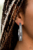 Paparazzi Textured Treasure Silver - Antiqued Silver Hoop Earrings - Fashion Fix Exclusive September 2019 - Glitzygals5dollarbling Paparazzi Boutique 