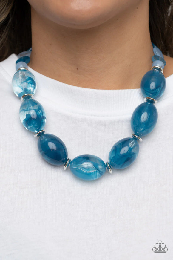 Belle of the Beach Blue ~ Paparazzi Necklace - Glitzygals5dollarbling Paparazzi Boutique 