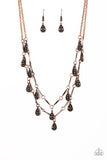 Paparazzi Galapagos Gypsy - Copper - Necklace & Earrings - Glitzygals5dollarbling Paparazzi Boutique 
