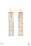 Top Down Shimmer - gold - Paparazzi earrings Exclusive Fashion Fix - Glitzygals5dollarbling Paparazzi Boutique 