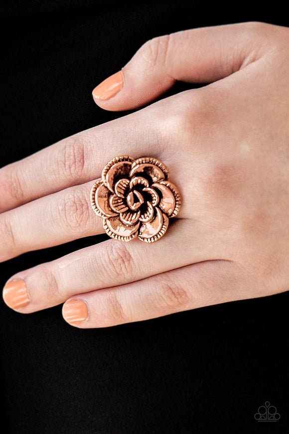 Paparazzi Ring ~ FLOWERBED and Breakfast - Copper - Glitzygals5dollarbling Paparazzi Boutique 