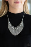 Paparazzi Bragging Rights - Silver - Faceted Teardrops - Necklace & Earrings - Glitzygals5dollarbling Paparazzi Boutique 