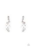 Paparazzi Cosmic Combustion White Rhinestone Star Earrings - Glitzygals5dollarbling Paparazzi Boutique 