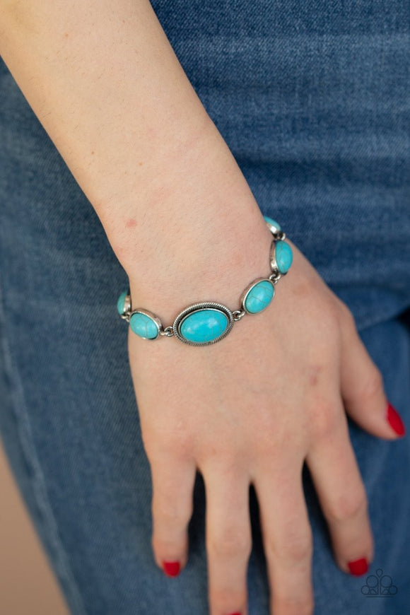Serene Stonework - blue turquoise - Paparazzi bracelet - Glitzygals5dollarbling Paparazzi Boutique 