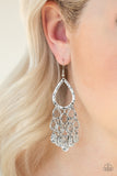 Paparazzi Teardrop Trinket Silver Earrings - Glitzygals5dollarbling Paparazzi Boutique 