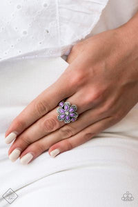 Paparazzi Fruity Florals Purple Ring Exclusive Fashion Fix - Glitzygals5dollarbling Paparazzi Boutique 