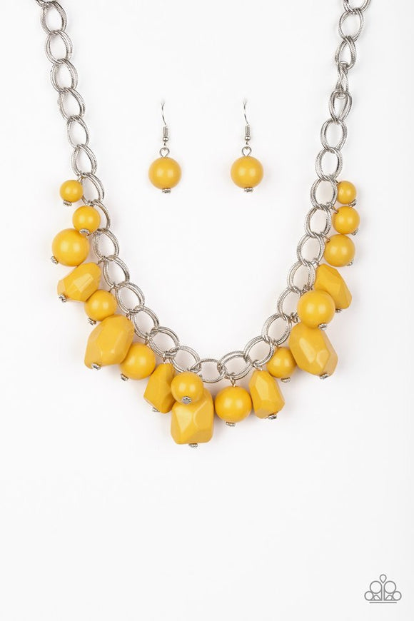 Paparazzi Gorgeously Globetrotter Yellow Necklace - Glitzygals5dollarbling Paparazzi Boutique 