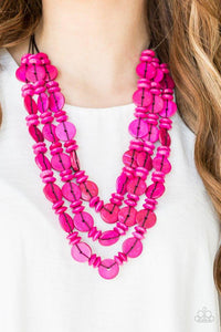 Paparazzi Necklace ~ Barbados Bopper - Pink - Glitzygals5dollarbling Paparazzi Boutique 