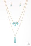 Paparazzi Basic Groundwork Blue Turquoise Necklace - Glitzygals5dollarbling Paparazzi Boutique 