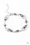 Paparazzi At Any Cost - Silver - Smoky and White Rhinestones - Bracelet - Glitzygals5dollarbling Paparazzi Boutique 