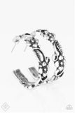 Paparazzi Garden County Silver Hoop Earrings - Glitzygals5dollarbling Paparazzi Boutique 