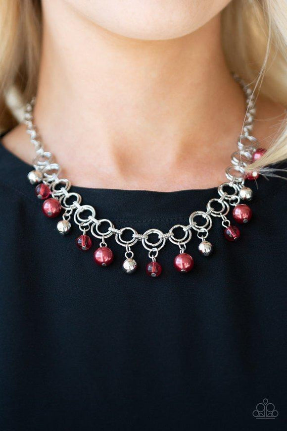 Paparazzi Necklace ~ Fiercely Fancy - Red - Glitzygals5dollarbling Paparazzi Boutique 