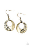 Eastside Excursionist - brass - Paparazzi earrings - Glitzygals5dollarbling Paparazzi Boutique 