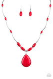 Paparazzi Explore the Elements - Red - Teardrop Stone Beads - Necklace and Earrings - Glitzygals5dollarbling Paparazzi Boutique 