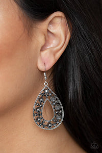 Paparazzi Midnight Magic - silver - Hematite earrings - Glitzygals5dollarbling Paparazzi Boutique 