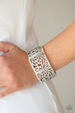 Paparazzi Victorian Variety - Silver - Floral Filigree - Stretchy Bands - Bracelet - Glitzygals5dollarbling Paparazzi Boutique 
