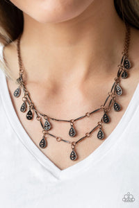 Paparazzi Galapagos Gypsy - Copper - Necklace & Earrings - Glitzygals5dollarbling Paparazzi Boutique 