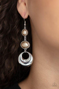 Paparazzi Earring ~ Bubbling To The Surface - Brown - Glitzygals5dollarbling Paparazzi Boutique 