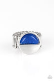 Paparazzi Stone Seeker - Blue Stone - Crescent Shape - Ring - Glitzygals5dollarbling Paparazzi Boutique 