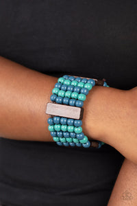 Island Soul Blue ~ Paparazzi Bracelet - Glitzygals5dollarbling Paparazzi Boutique 