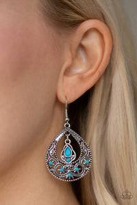 Paparazzi All-Girl Glow - Blue Earrings - Glitzygals5dollarbling Paparazzi Boutique 