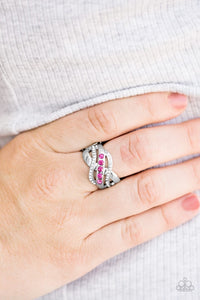 Paparazzi Flirting With Sparkle - Pink Rhinestones - Ring - Glitzygals5dollarbling Paparazzi Boutique 