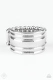 Paparazzi Let It Shine - Silver Ring - Fashion Fix / Trend Blend Exclusive - Glitzygals5dollarbling Paparazzi Boutique 